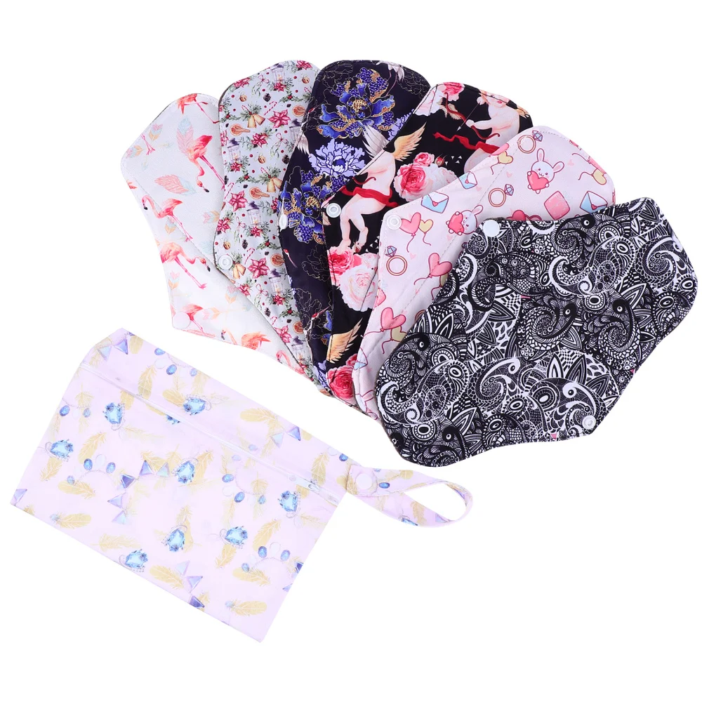 

7Pcs Washable Sanitary Pads Sanitary Towels Sanitary Napkins with Bag