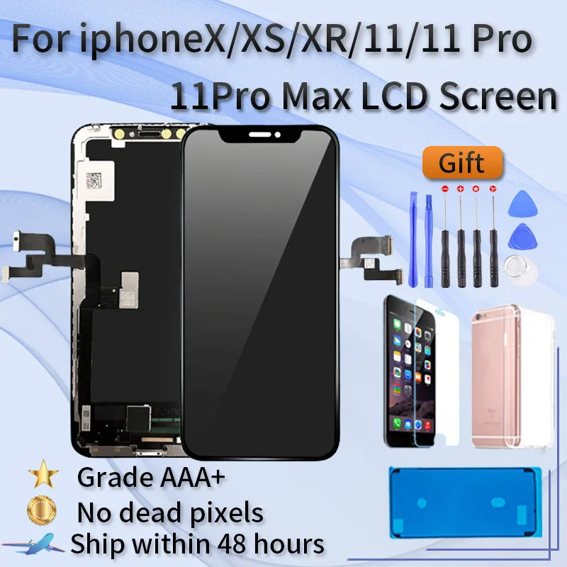 

OLED Display For iPhone X XR XS 11 12 11 pro Max TFT screen assembly For iphone X XR XS max 11pro LCD Display,3D Touch True Tone