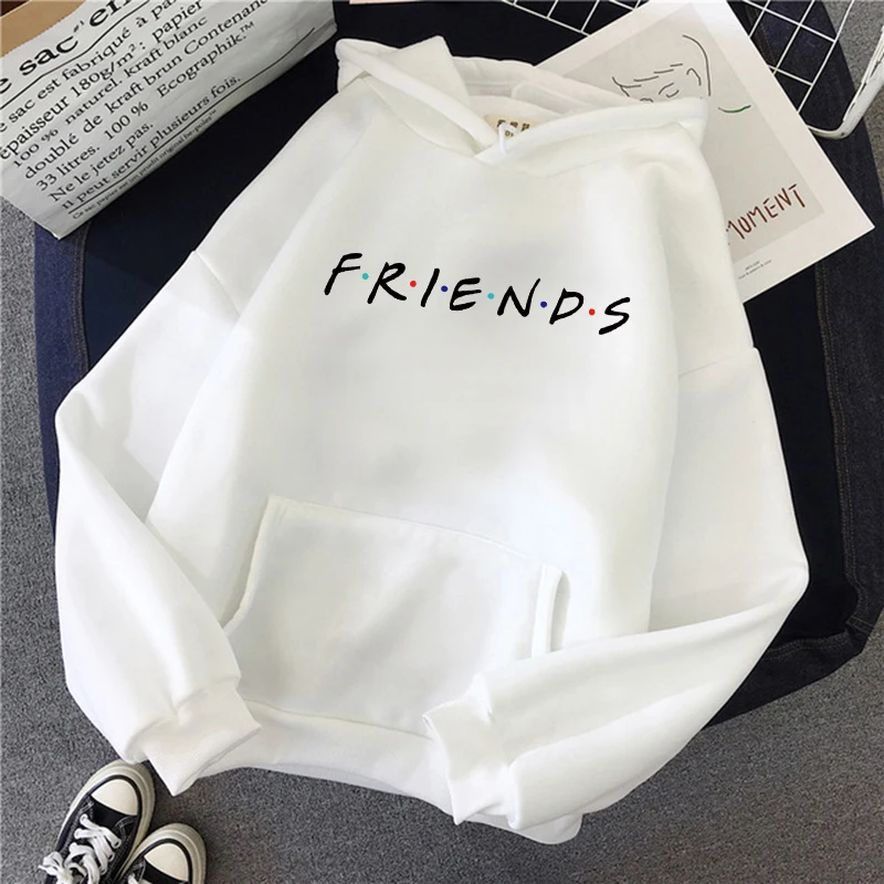 Забавные мультяшные толстовки Friends Tv Show Harajuku женские Ullzang Graphic 90-х годов винтажная
