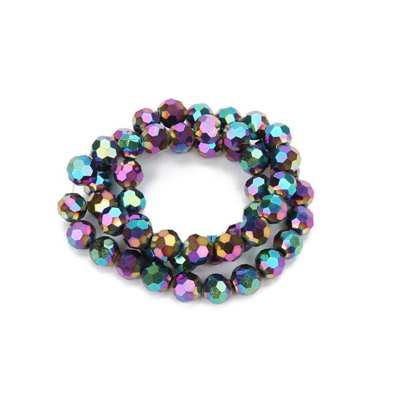 Бусины из натурального камня золотые радужные розовые серебряные граненые