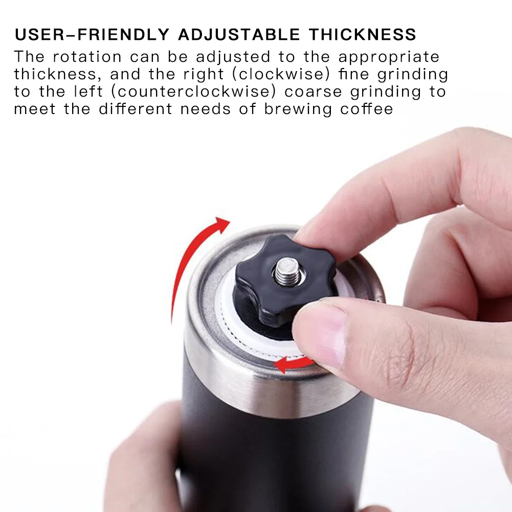 

High Quality Aluminum Manual Coffee Grinder Stainless Steel Burr Grinder Mini Coffee Milling Coffeeware Kitchen Accessories