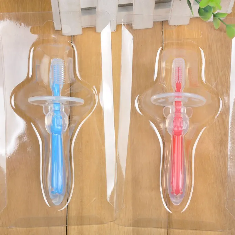 Мягкая Силиконовая зубная щетка для младенцев мультяшная молярная ухода за