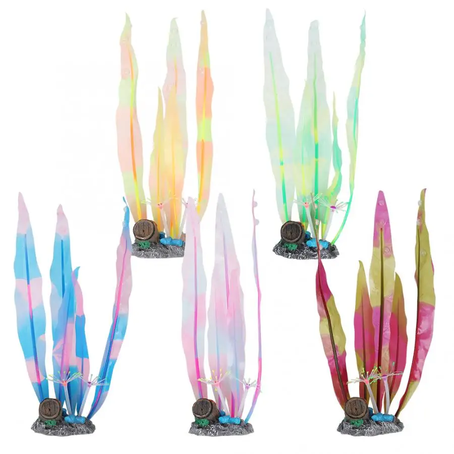 Декорация ландшафт для аквариума из силиконовой искусственной ламинарии с