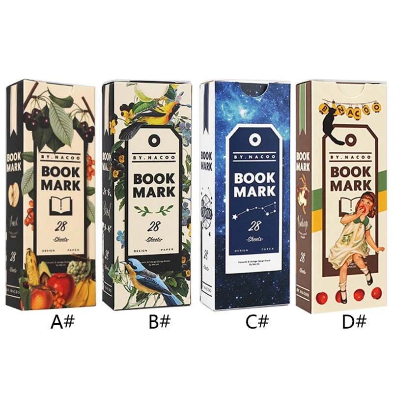 

Retro Bookmark Colored Space Bookmark Paper Creative Stationery Tab For Books Office School Supplies 40JB