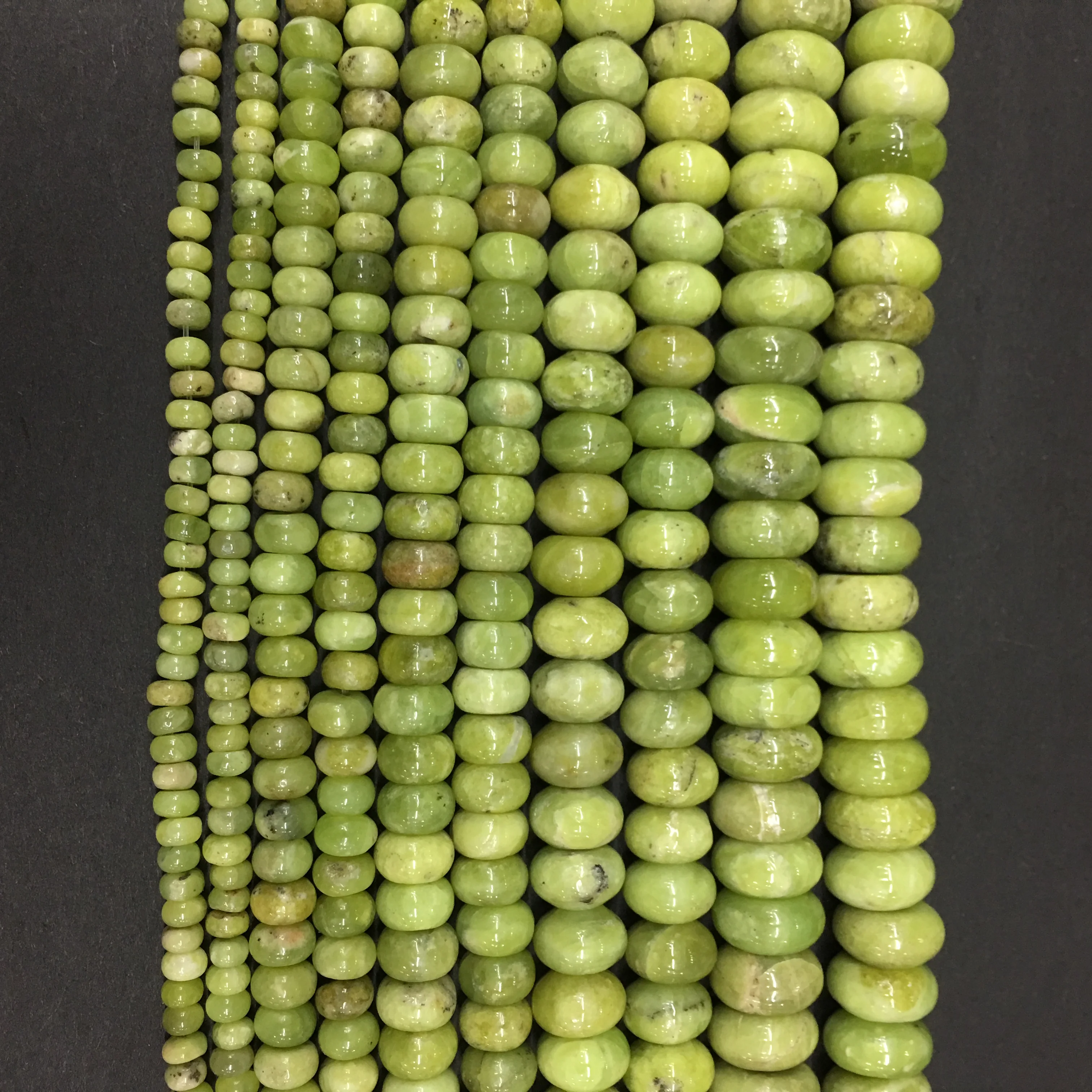 Натуральный зеленый Оливиновый камень Рондель свободный бисер Энергия