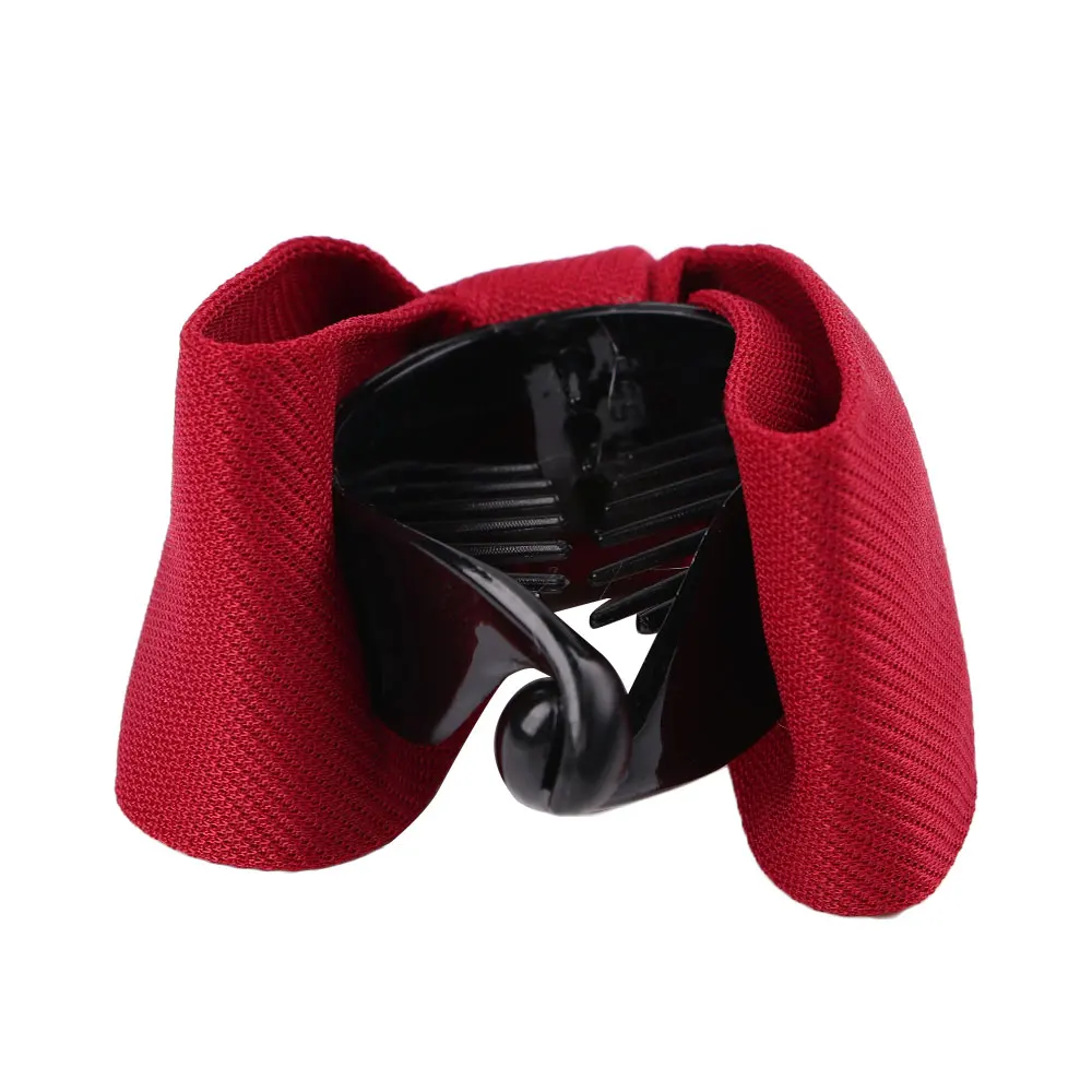 Корейские женские элегантные заколки для волос с большим бантом однотонные