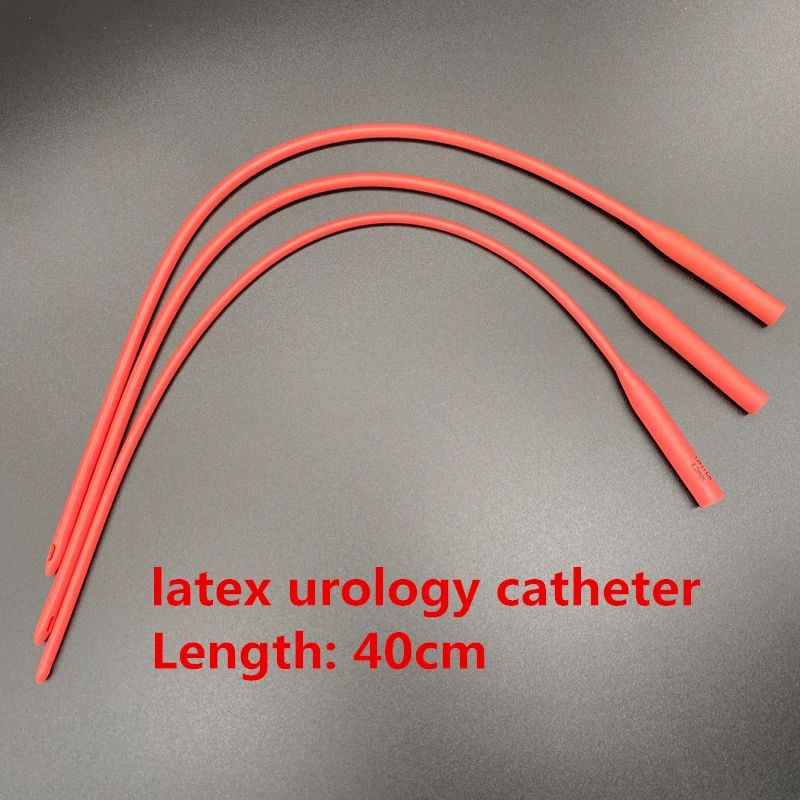 1 шт. Медицинский красный катетер 100% латексный урологический foley одноразовые