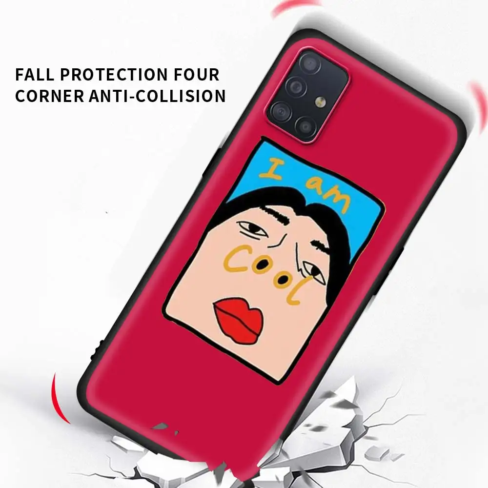 

Case For Samsung Galaxy A51 A71 A21s A31 A41 A11 A12 A01 A91 A72 A21 A42 A32 5G Bolsa Black Shell Tampa Funny Cool