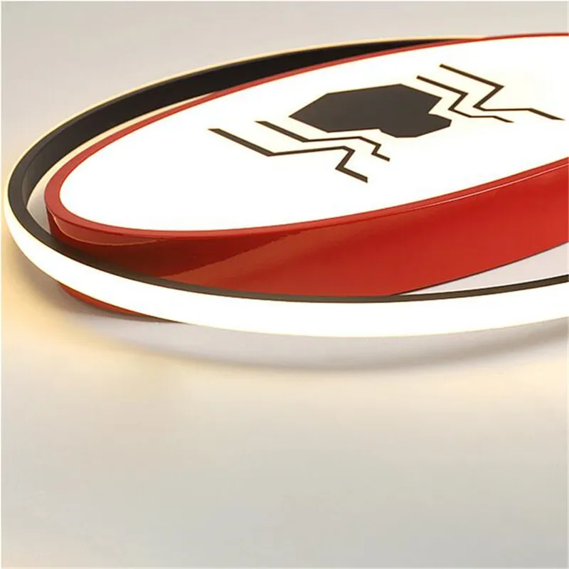 

Modern LED Ceiling Lights for Baby Girls Bedroom Cartoon Spider/bat man red/yellow ceiling lamp for children study room Bedroom