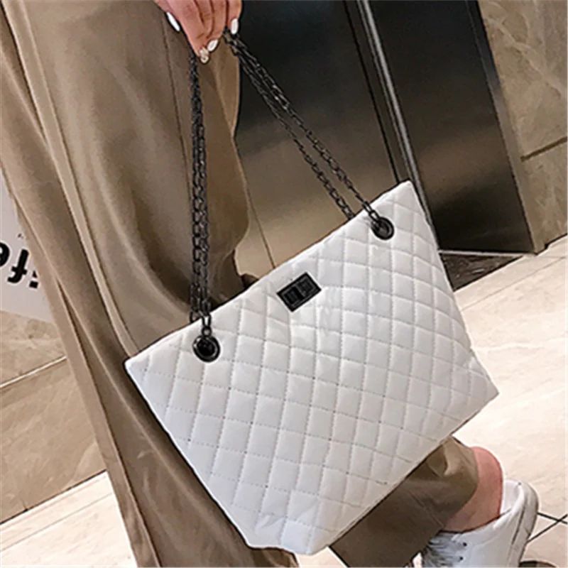 Роскошные женские сумки дизайнерские кожаные с цепочкой большие на плечо 2020