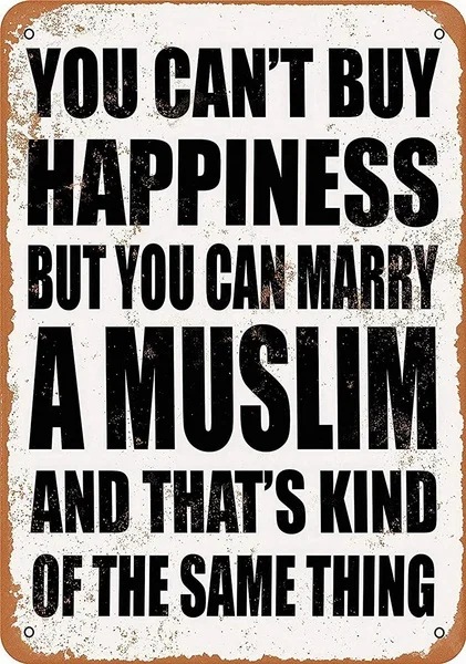 

Может вызвать мусульманский жестяной знак, художественное настенное украшение, винтажный алюминиевый Ретро металлический знак, железная ж...