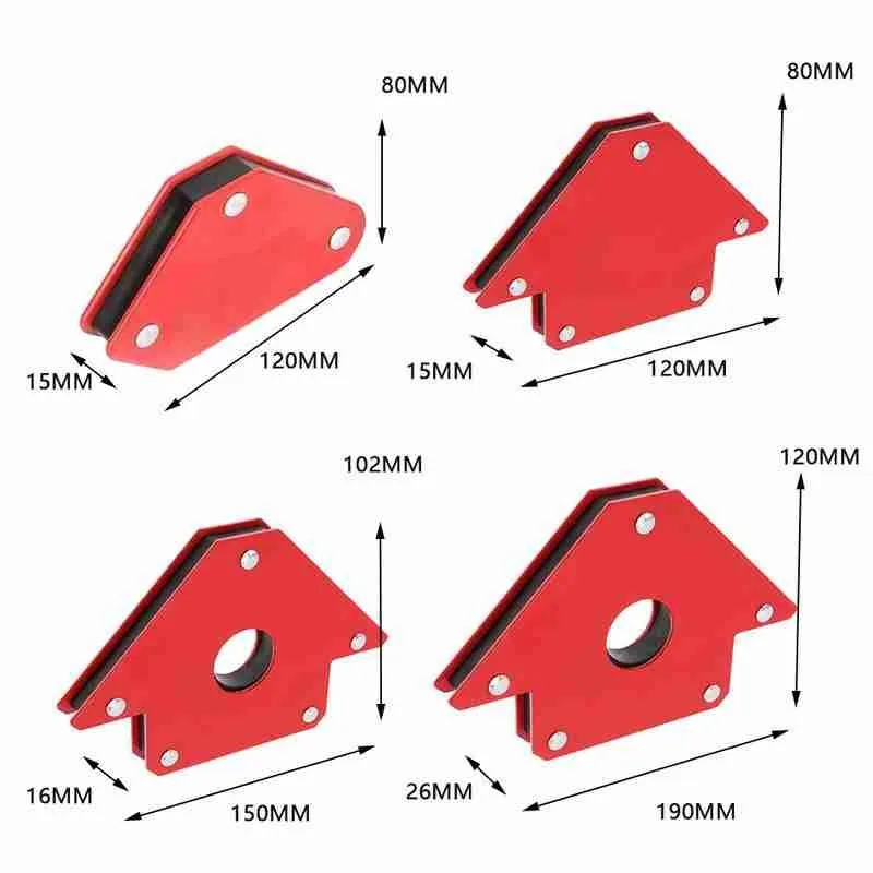 

75 lbs Triangle Magnetic Welding Positioner Strong Magnet Arrow Welder Holder Electric Iron Absorption Right/oblique Angle Tool