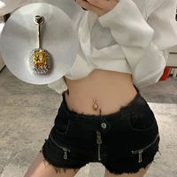 miqiao 925 sterling silver belly button piercing women square human body jewelry latin dance accessories female crude 1 2 1 5mm