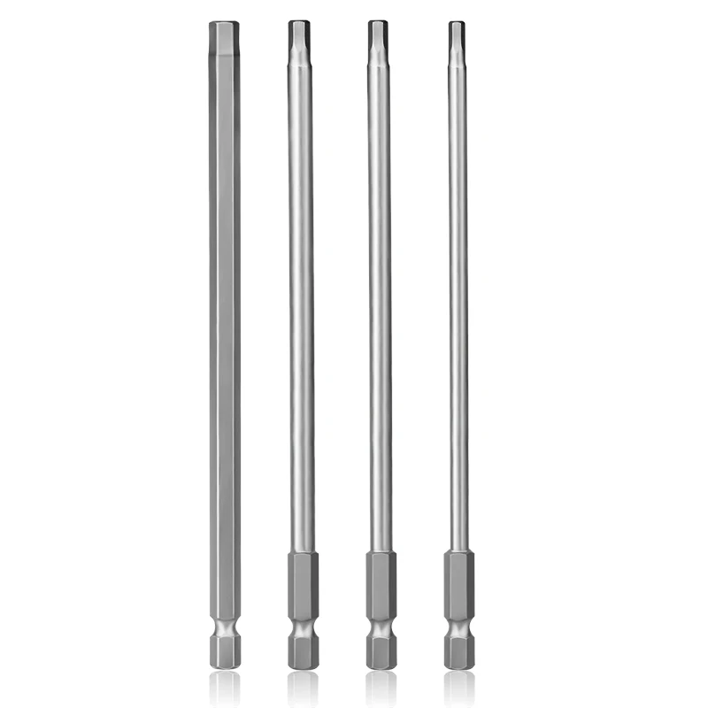 

4pcs 150mm Impact Allen Wrench Drill Bit S2 Steel Hex Head Allen Screwdriver Bits with Magnetic Tip