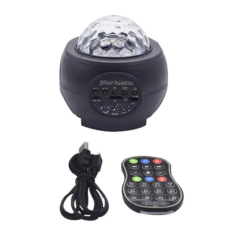 

2 Pieces LED Light Music Bluetooth Nightlight Rotating Night Lamp Rechargeable USB Sleeping Light