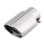 Универсальный автомобильный глушитель выхлопной трубы, наконечник из нержавеющей стали, хромированная отделка, Модифицированная Автомобильная выхлопная труба, выхлопная система