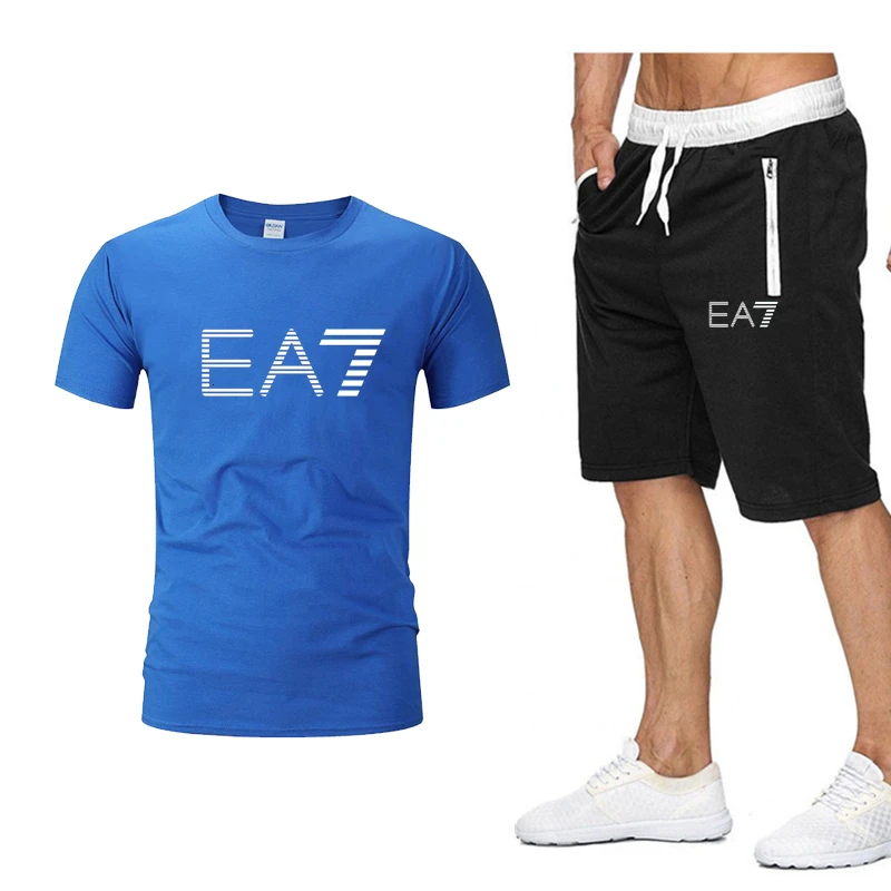 

Men's short-sleeved sportswear, sportswear T-shirts and shorts, men's T-shirts, beach sportswear, sportswear, two-piece suits 2
