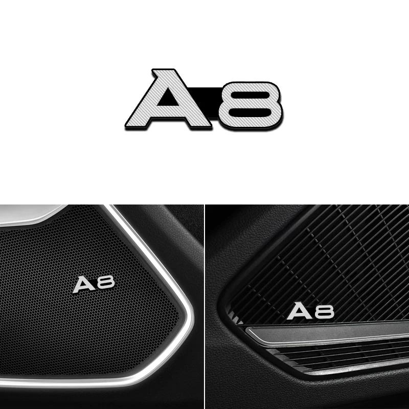 Автомобильный динамик аудио значок стерео эмблема наклейка для Audi A8 Q2 Q3 Q5 Q7 TT |