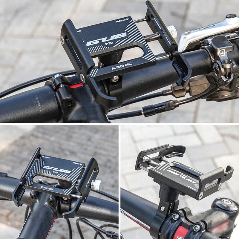GUB Алюминий сплав велосипедный держатель для телефона с защитой от вибрации