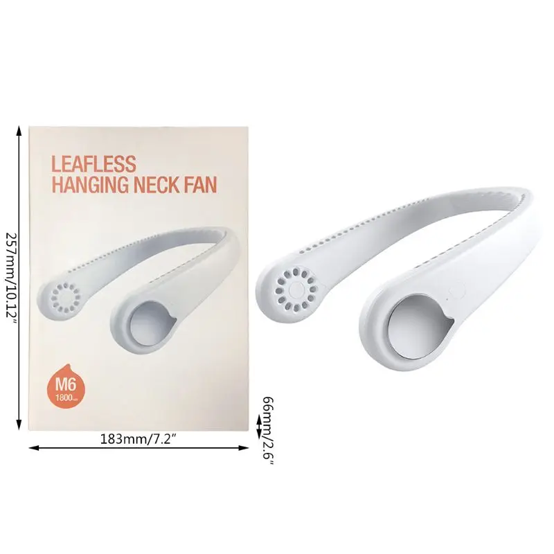 

Portable Fan Hand Free Small Personal Mini USB Fan 1800mAh Rechargeable Battery Operated Neck Fan