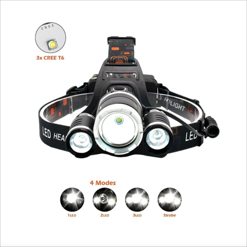 Светодиодный налобный фонарь Usb Водонепроницаемый Перезаряжаемые ЕС и США с