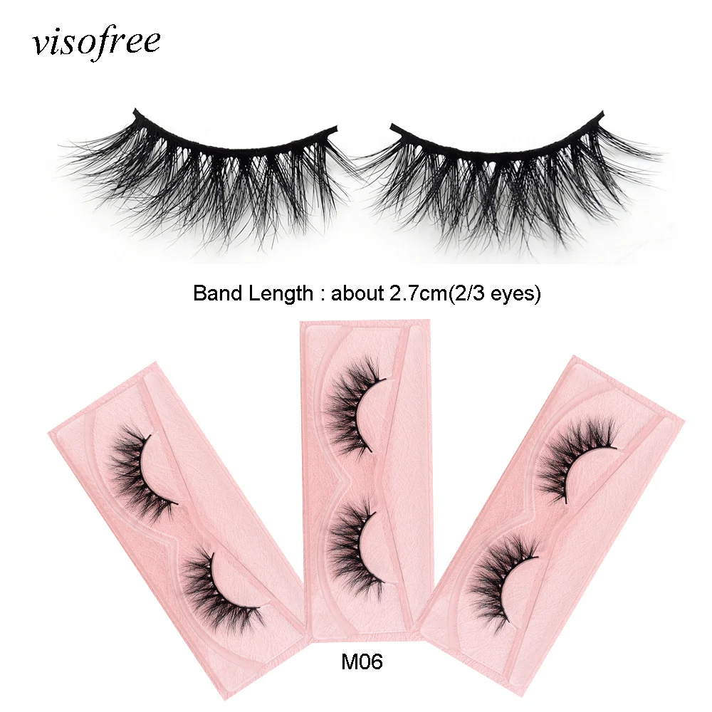 Visofree 3D норковые ресницы 100% не тестируется на животных перекрестные пушистые