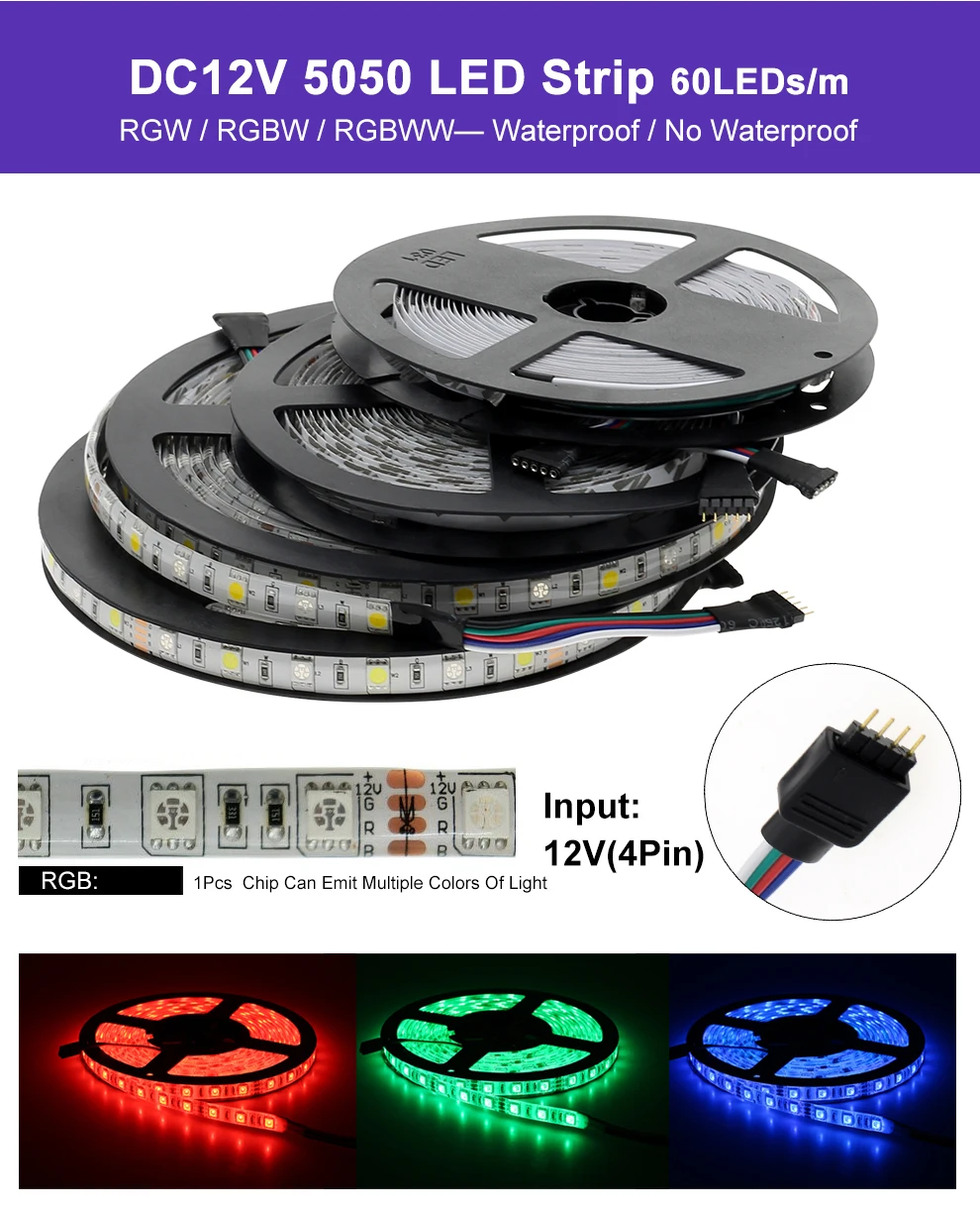Wifi/Bluetooth RGB RGBW набор светодиодных лент DC12V Светодиодная лента 5050 5 м 300 светодиодный s+ wifi/Bluetooth контроллер+ адаптер питания