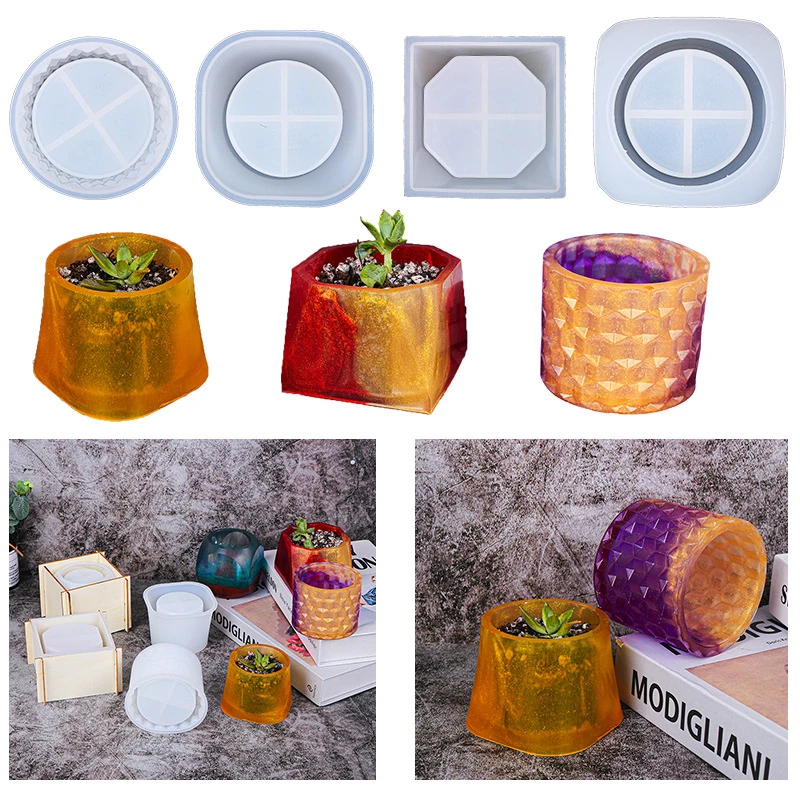 

Vase Silicone Mould DIY for Making Plaster Flower Pot Resin Molds Pen Holder Crafts