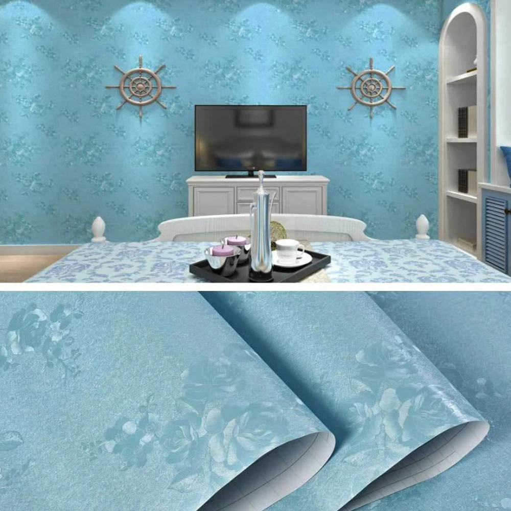 ПВХ обои самоклеющиеся простые однотонные 3d европейские восстановленные