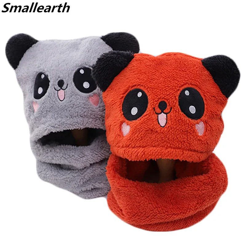 

New Winter Cartoon Baby Hat Set Plus Velvet Baby Hooded Cap Boys Girls Beanies Caps Kids Windproof Hat Outdoor Ski Hats Baby Cap