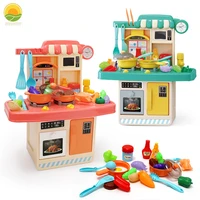 children kitchen house role play food cooking vegetables kids pretend games pan cookware set educational toys for girls