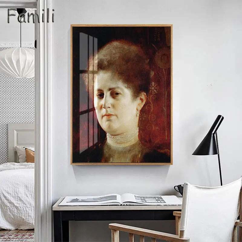 Gustav Klimt Hygeia Живопись Художественная печать на холсте настенные картины для гостиной домашний декор или отель бескаркасные - Цвет: Светло-желтый