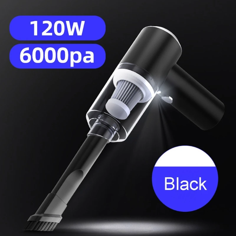 

USB Перезаряжаемые беспроводные 6000Pa 120W Портативный ручной мощный Беспроводной автомобильный пылесос для внедорожник Грузовик Офис шерсти д...
