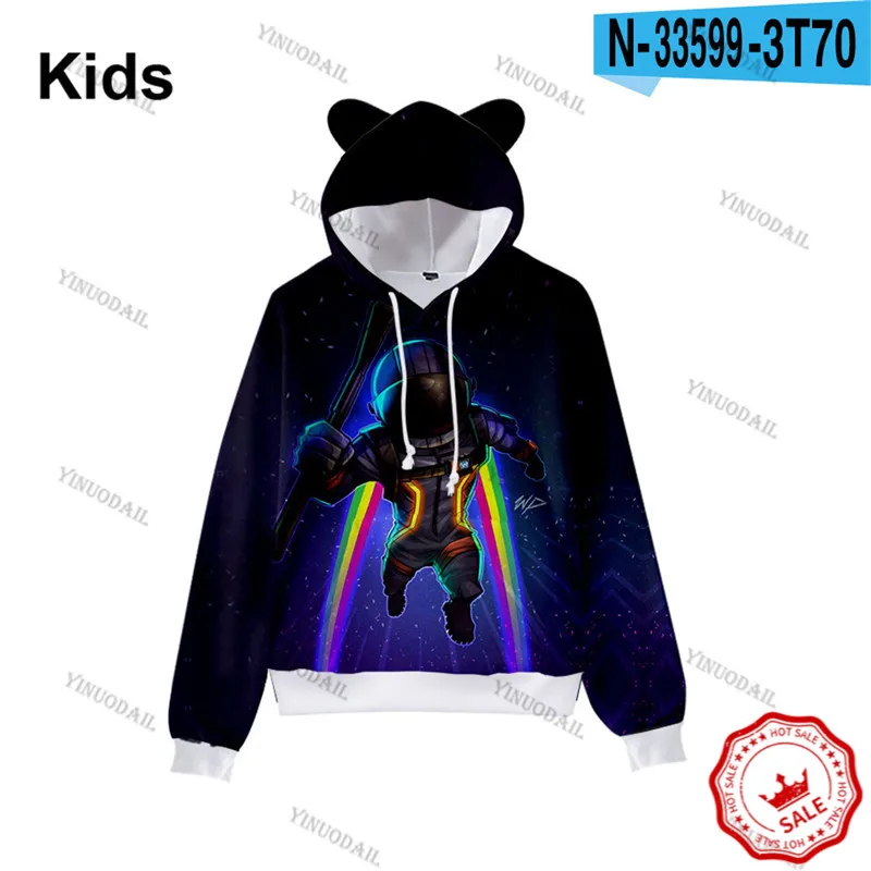 

3 To 45 Years Adluts Kids Hoodies Battle Game Fortnite 3D Printed Sweatshirt Boys Girls Cartoon Jacket Tops Teen Clothes
