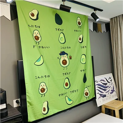 Avocado Скандинавский декоративный настенный гобелен, подвесной кактус, девушка, тигр, настенный гобелен из ткани, бохо декор, авокадо, ткань, мандала, Настенный Ковер - Цвет: Avocado