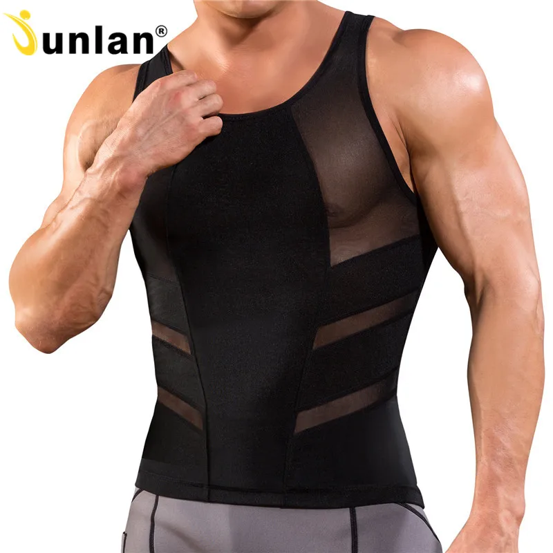 Тонкий шейпинг жилет Junlan для мужчин Корректирующее белье живота тренажер