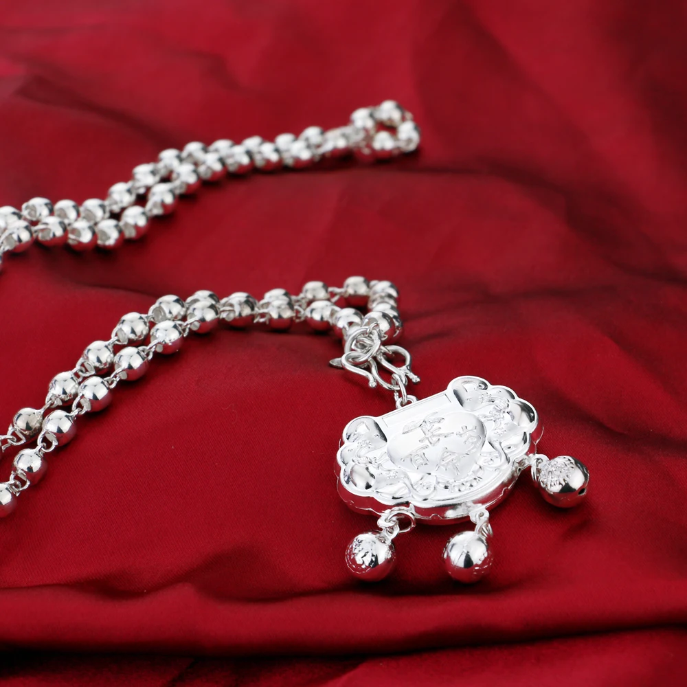 Женское ожерелье из серебра 925 пробы в китайском стиле|sterling silver necklace|925 sterling necklacesilver necklace |