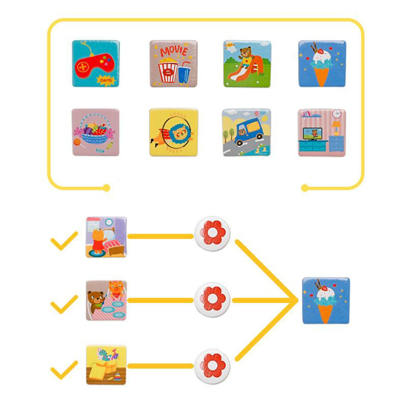 

1 набор, Детские деревянные игрушки с магнитным календарем
