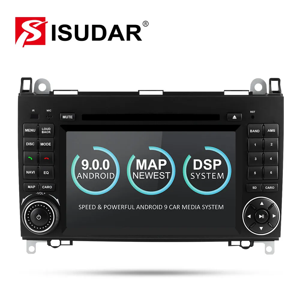Isudar 2 Din Авто Радио Android 9 для Mercedes/Benz/Sprinter/B200/B-class/W245/B170/W169 Автомобильный мультимедийный видео DVD плеер gps DVR
