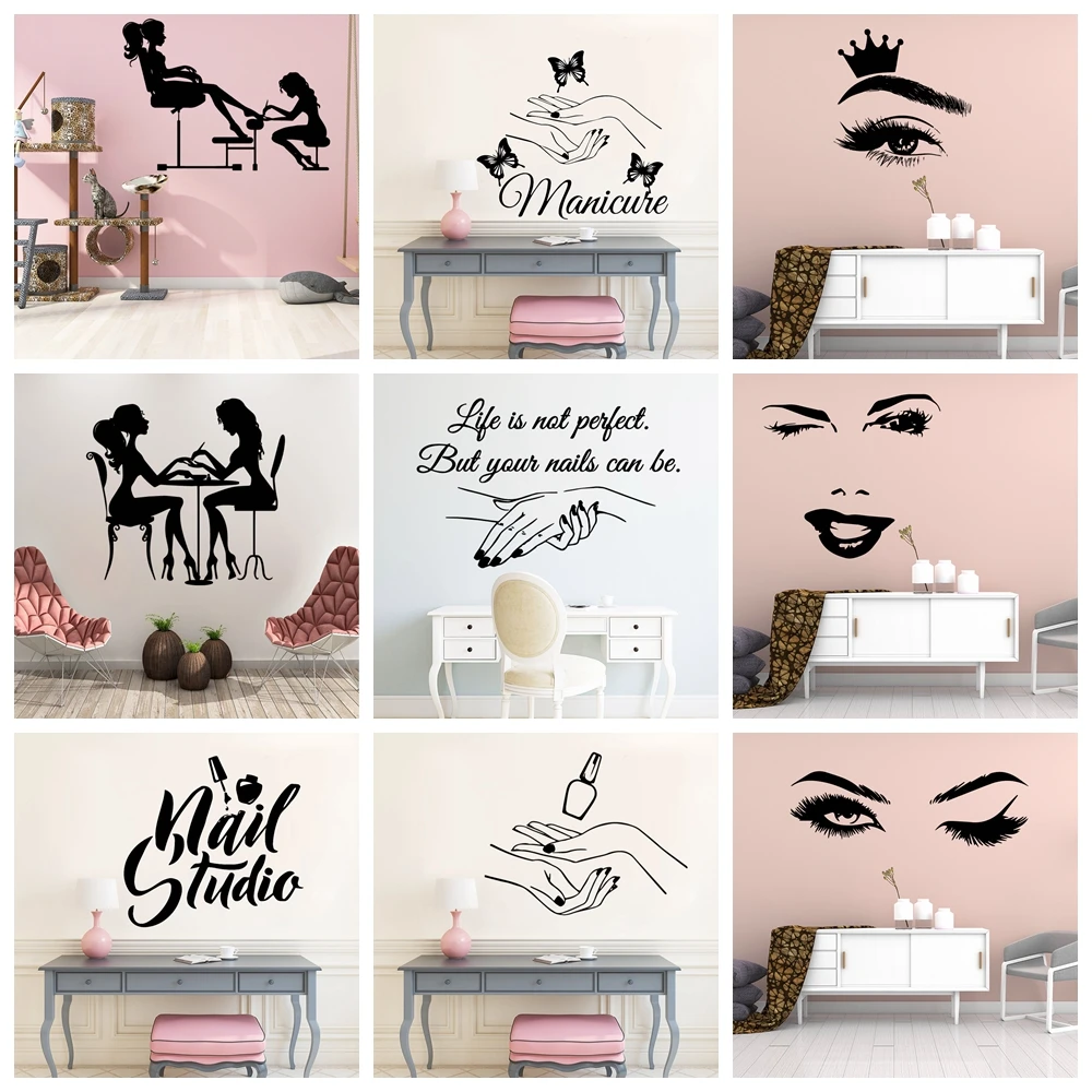 

Fashion Beauty salon Vinyl Wall Decals Pvc Mural Art Diy Poster For Bedroom Decoration Wall Decoration Murals