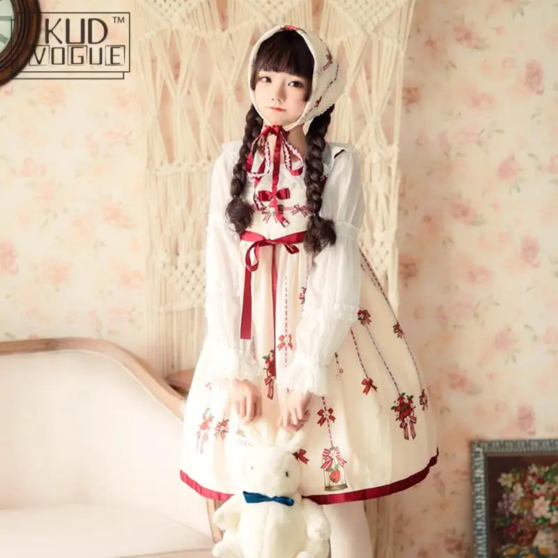 Милое Платье в стиле лолита винтажное готическое платье горничной ретро кантри