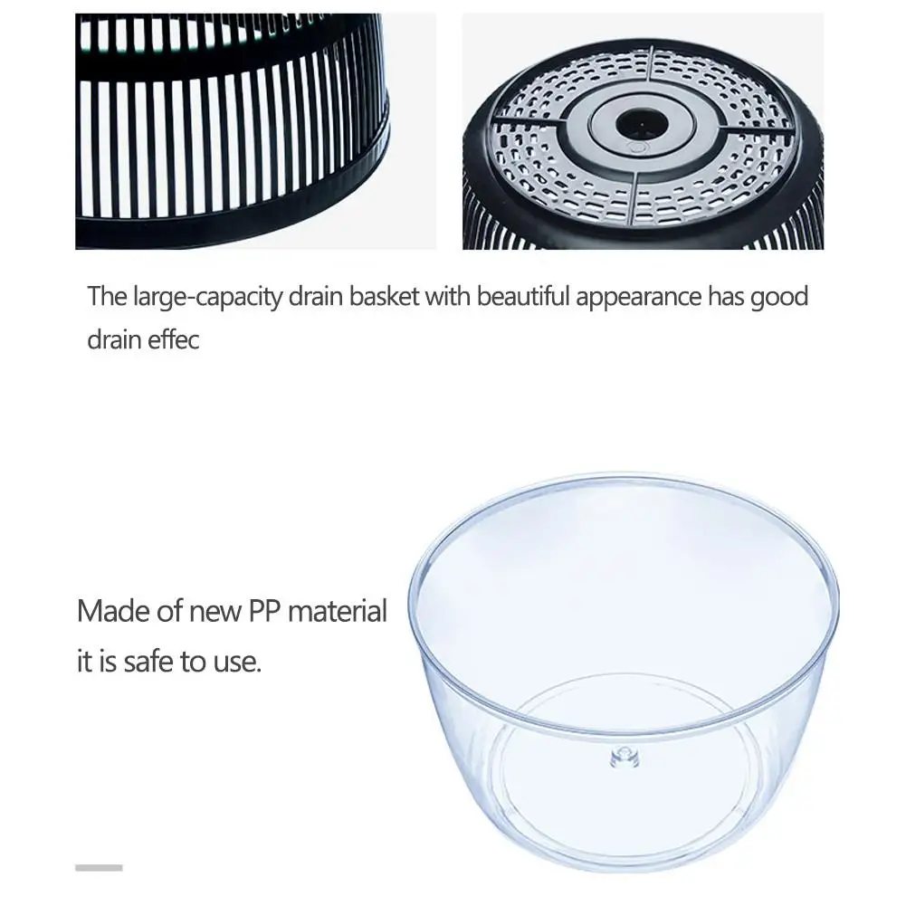 Vegetable Dehydrator Versatile Salad Spinner Large-capacity Fruit Washing Basin Drain Basket | Дом и сад