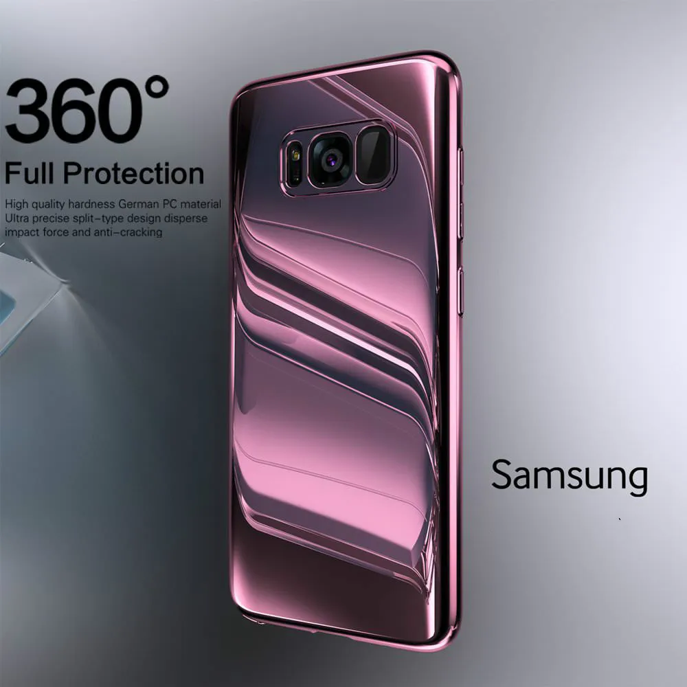 L-FADNUT Soft Film Glossy Mirror Case For Samsung Galaxy A5 2017 Slim Colorful Back Shell Screen Protection 360 Shockproof Funda | Мобильные