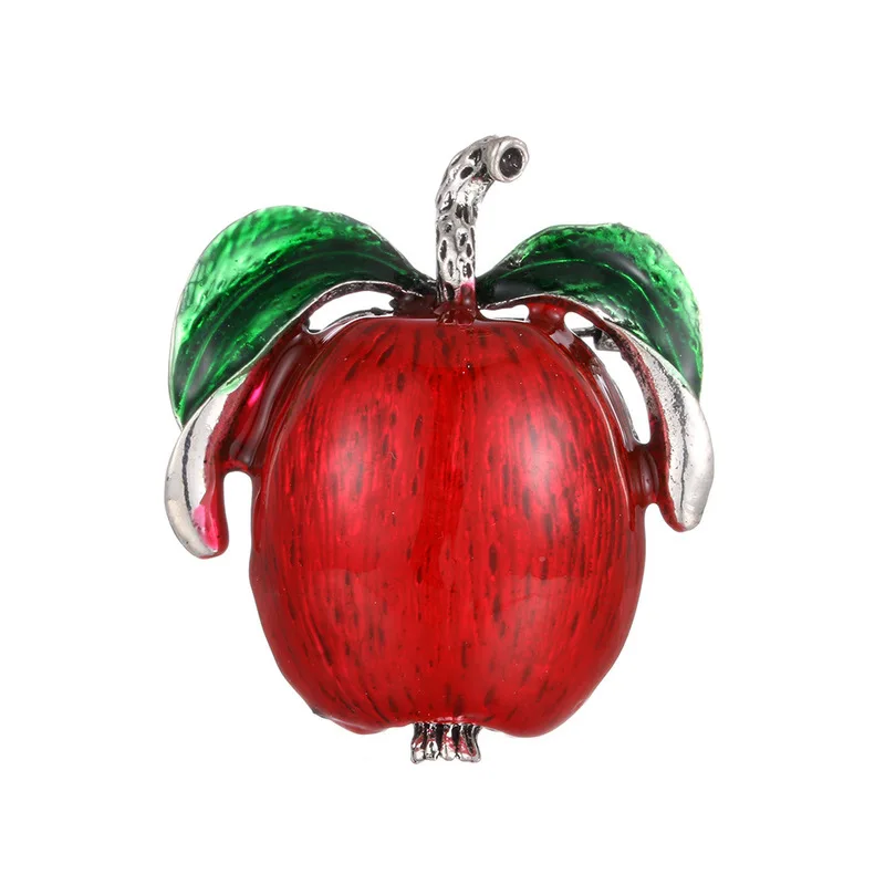 Новая капельная эмалированная брошь в американском стиле с яблоком скоростная