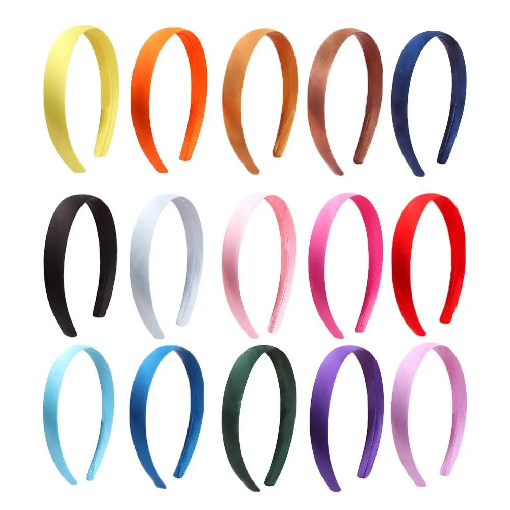 

15 шт./набор, пластиковые Нескользящие широкие обручи для волос