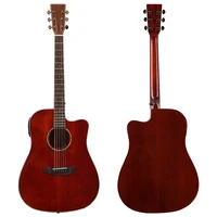 41 inch vintage color electric acoustic guitar solid spruce wood top 6 string folk guitar with eq tuner function