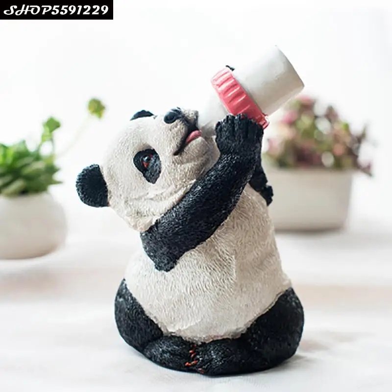 

Nordic Resin Panda Crafts Decoration Modern Wine Cabinet Living Room Bedroom TV Cabinet Desktop Animal Decoration Birthday Gift