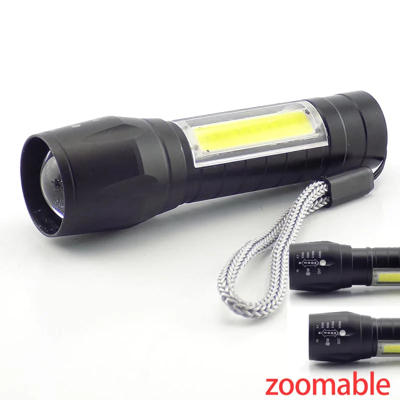 B flashlight Портативный мощный светодиодный Q5 светильник-вспышка COB фонарь USB походный USB фонарь с перезаряжаемой батареей, походный светильник-вспышка - Испускаемый цвет: B flashlight