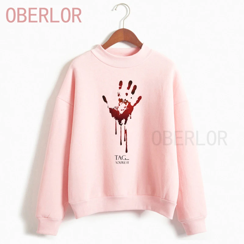 

Women's Happy Halloween Horror Sweatshirts Homme Autumn Funny Tag You Are It Print Hoodies Unisex Clothes Camiseta Mujer