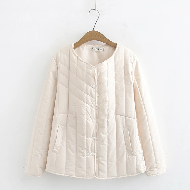 Женская куртка большого размера на осень и зиму тонкое Стеганое пальто